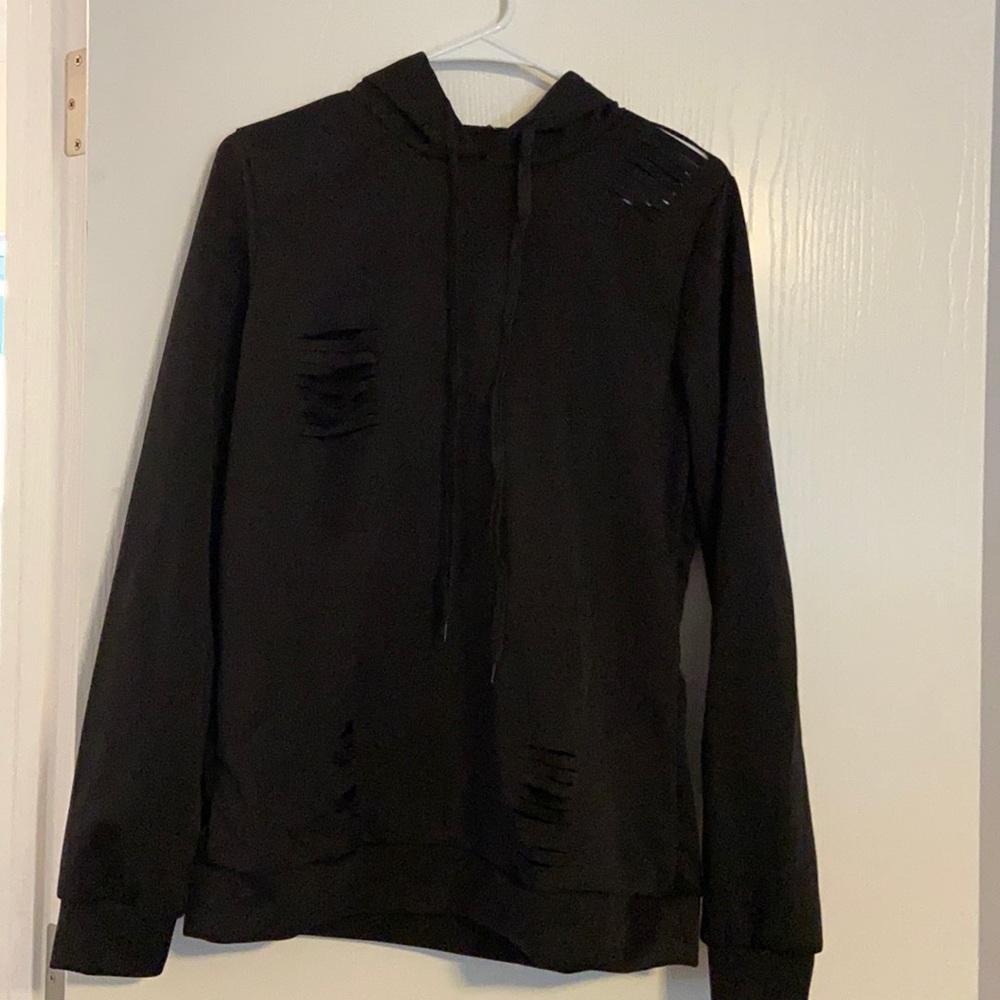 Distressed track suit. Fits like size small